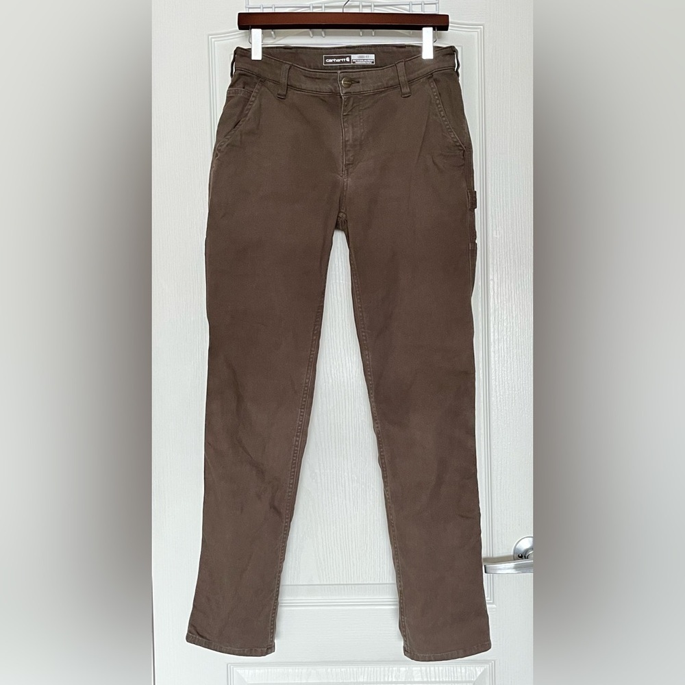Carhartt Women’s Rugged Flex Relaxed Fit Canvas Work Pants, 4 Utility Workwear